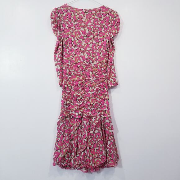 Diane Von Furstenberg Women size Small Marcelle Pleated Mesh Dress - Picture 3 of 12